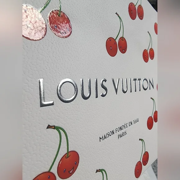 LOUIS VUITTON 2025 LV x TM Murakami Monogram Cerise Cherry Silk Bandeau M96085 - Picture 7 of 7